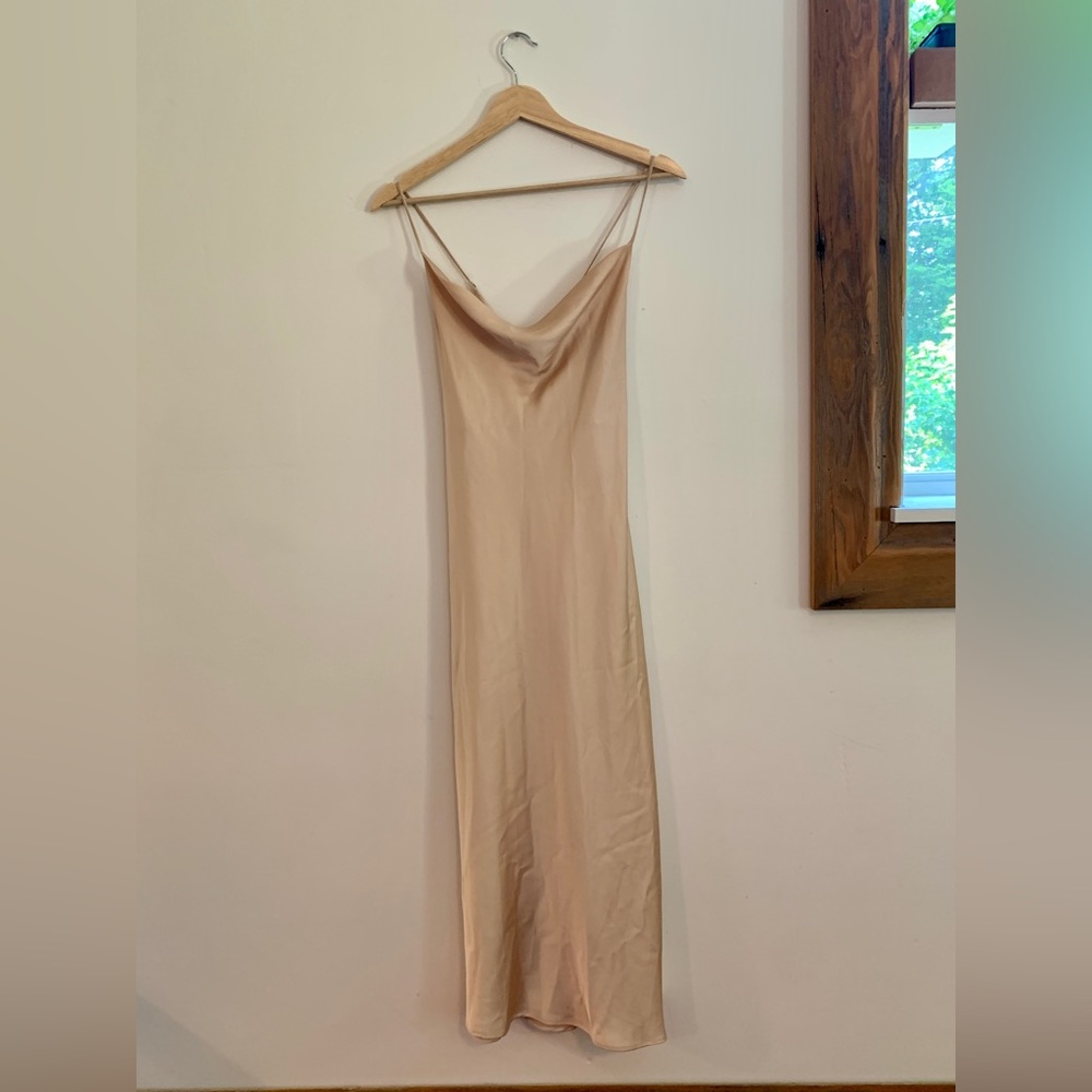 Show Me Your MuMu Champagne Verona Cowl Dress